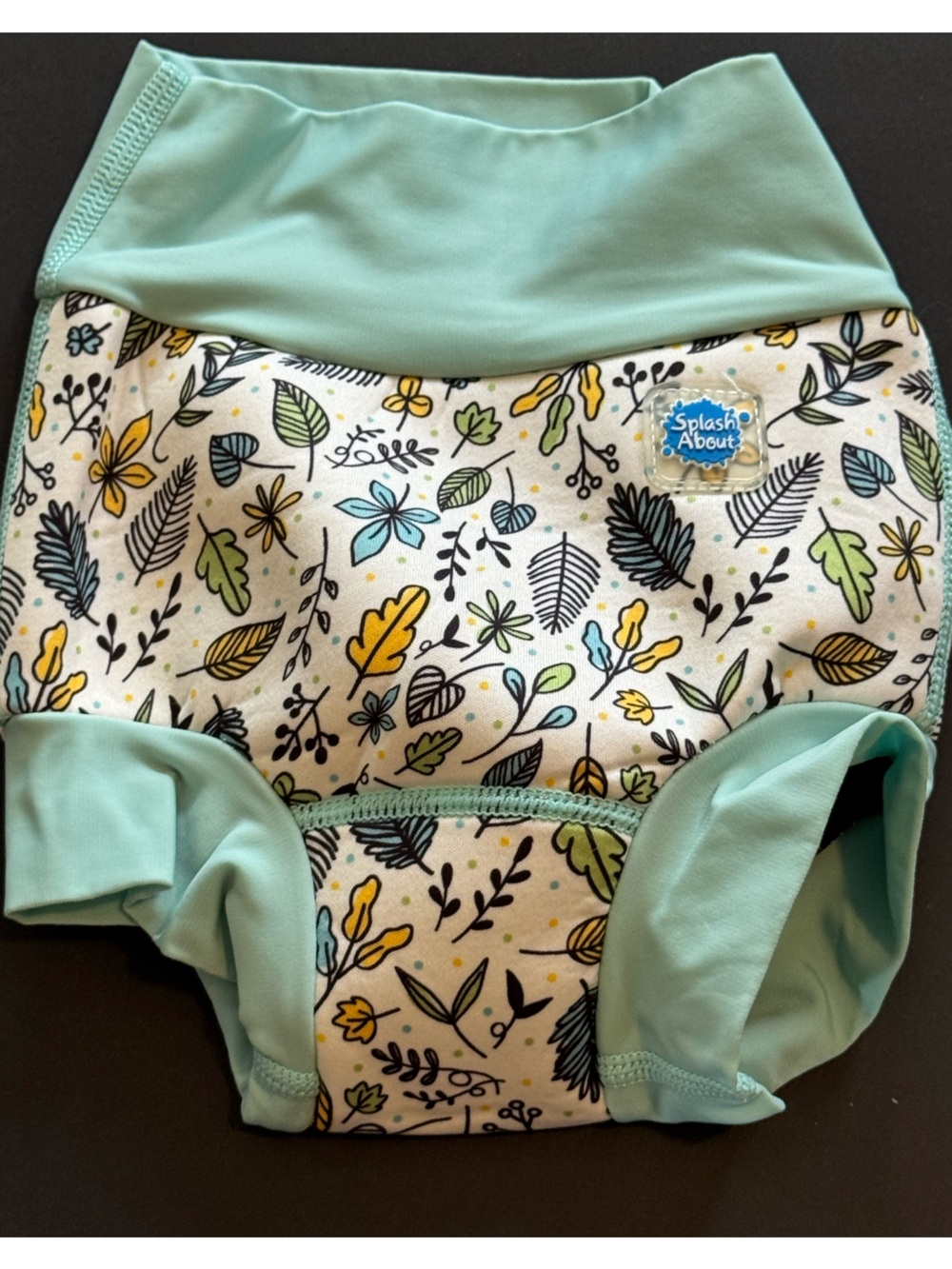 Splash About Mint Leaf-Print Kids Swim Diaper
